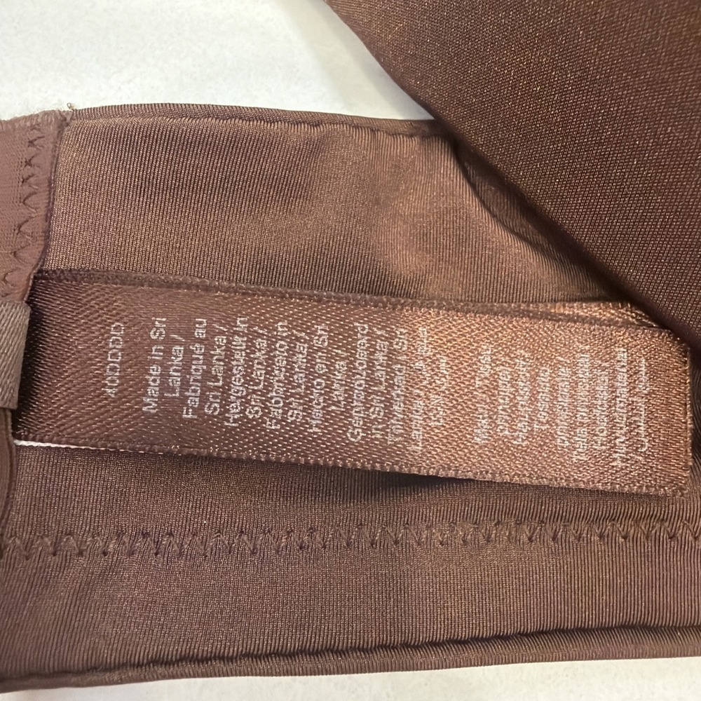 Skims Wireless Form‎ Lightly Lined Plunge Micro Strap Bra PLG-8418W Sienna 40DDD - Picture 3 of 5
